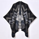 SIMPLE JACQUARD THICKENED CARDIGAN SHAWL_CWASC0951