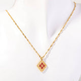 STAINLESS STEEL DECEMBER BIRTHSTONE NECKLACE_CWMM3920