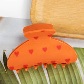 MINI HEART ACRYLIC HAIR CLAW CREATIVE PRINT CLIP_CWAHA0678