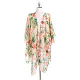 SPRING SUMMER FLORAL PRINT OPEN FRONT KIMONO_CWASC0775