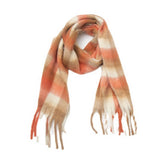 CHUNKY CIRCLE YARN PLAID SCARF THICK FALL WINTER_CWASC0878