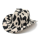 THICKENED FABRIC DOUBLE SIDED COW PATTERN DENIM HAT_CWAH2535