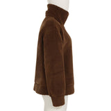 Vintage Jacket Lamb Fleece Zip-Up Lapel Jacket