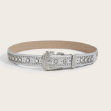Cwabe0564_Punk Style Studded Rhinestone Belt