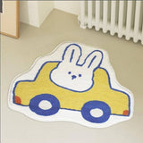 CUTE RABBIT BATH MAT PLUSH ABSORBENT NON SLIP RUG_CWMM7521