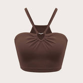 Ultra Short Love Loop Vest With Halter Topper