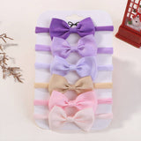 KIDS BOW HEADBAND SET ELASTIC NYLON NO MARKS_CWAHA6720