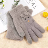 CUTE VELVET WARM GLOVES FOR AUTUMN AND WINTER_CWAG0174
