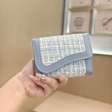 Simple Tweed Panel Trifold Wallet_Cwab06223