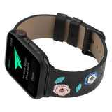 APPLE WATCH9 1 EMBROIDERED LEATHER STRAP_CWASC1540