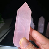 ROSE QUARTZ CRYSTAL POINT HEX TOWER_CWMM8100
