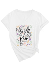 V-Neck Be Still Know Short-Sleeved T-Shirt