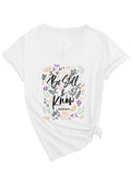 V-Neck Be Still Know Short-Sleeved T-Shirt