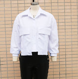 Solid-Color Bat-Sleeved Loose Short Shirt