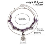 STACKED FLORAL TASSEL GRAVEL BEADED NECKLACE_CWAJE1816