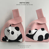 CARTOON PANDA 2024 NEW KNITTED HANDBAG_CWAB2385