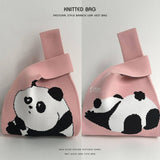 CARTOON PANDA 2024 NEW KNITTED HANDBAG_CWAB2385