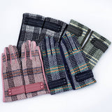 Plaid Fleece Warm Breathable Gloves_Cwag0071