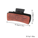 SUNFLOWER RETRO LETTERS WESTERN HAIR CLAW CLIPS_CWASC1623