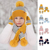 CHILDRENS WINTER WARM KNITTED THREE PIECE SUIT_CWMM2805