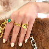 NEW FASHION RING WITH GREEN GEMSTONE_CWAJE1739