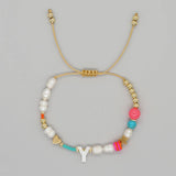 FASHION HAND WOVEN LETTER PEARL BRACELET_CWMM3812