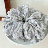 Ink Print Wide Hair Scrunchie High Elastic_Cwaha07607