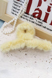 MULTICOLOR FAUX RABBIT FUR HAIR CLAW CLIP TWIST_CWAHA0153