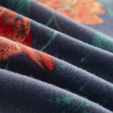 ROSE PRINT TASSEL SCARF BOHO FAUX CASHMERE WRAP_CWASC0456