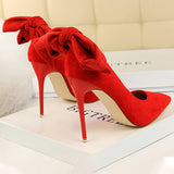 SUEDE SHALLOW POINTED TOE STRAPPY HIGH HEELS_CWSHH0074