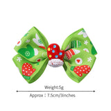 CHILDRENS SANTA CLAUS PRINTED BOW HAIRPIN_CWAHA2364
