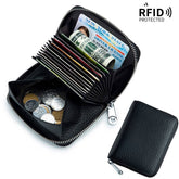 COIN PURSE ZIPPER GENUINE LEATHER CARD HOLDER_CWAB3831