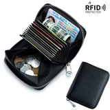 COIN PURSE ZIPPER GENUINE LEATHER CARD HOLDER_CWAB3831