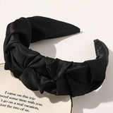 SOLID RUCHED WIDE SIMPLE CASUAL HEADBAND _CWAHA0243