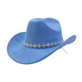 Western Ethnic Suede Cowboy Fedora For Men Women_Cwah04424