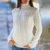 Turtleneck Twist Fashion Slim Pullover Sweater