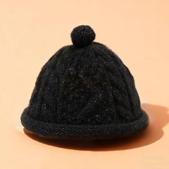 Winter Knit Beanie Cap Women Men Braided Dome Hat_Cwah04771