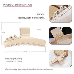 CRYSTAL CLIP ACETATE EXQUISITE HAIRPIN SHARK CLIP_CWAHA4270