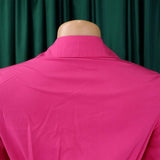 ELEGANT LAPEL SOLID COLOR WIDE HEM PLEATED DRESS_CWDMD3661