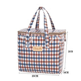 CHECKERED BENTO BAG LARGE CAPACITY CARRYING BAG_CWAB1728