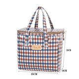 CHECKERED BENTO BAG LARGE CAPACITY CARRYING BAG_CWAB1728