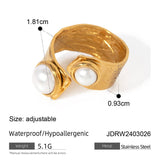 PERSONALIZED ALL MATCH IRREGULAR OPEN PEARL RING_CWAJE1795