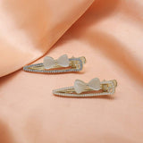 Cat'S Eye Stone Bow Hairpin Side Bangs Clip_Cwaha4710