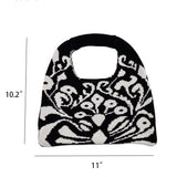Women Fashion Pattern Knitted Design Tote Bag_Cwab0861