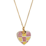 HEART LOCKET OVAL PHOTO NECKLACE GOLD PLATED_CWMM3919