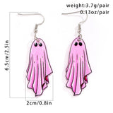 NEW DARK SWEET COOL WITCH GHOST EARRINGS_CWAJE1477