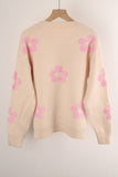 Womens Floral Personality Plus-Size Sweater