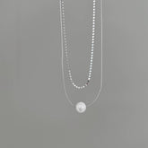 DOUBLE FRESHWATER PEARL NECKLACE_CWAJE1274
