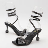 STYLISH SPIRAL STRAP HIGH HEEL SANDALS_CWSHS0598