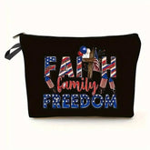 BLACK DOUBLE SIDED PRINTED COSMETIC BAG_CWAB2262